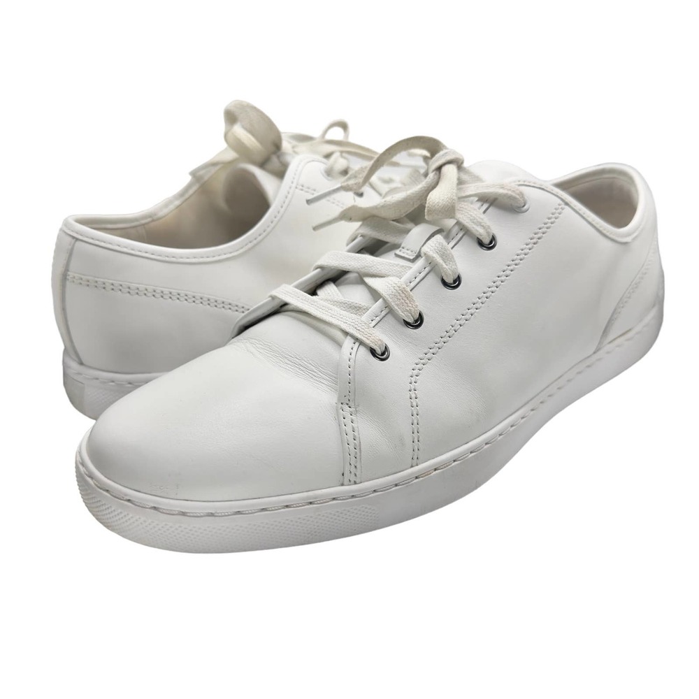 Fitflop | Men | White Christophe Leather Tumbled Comfort Sneakers | Size 10